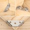 Stainless Steel Corner Brace Furniture Corner Bracket Cabinet Drawer Fastener With Screw Support Angle Code for Shelf