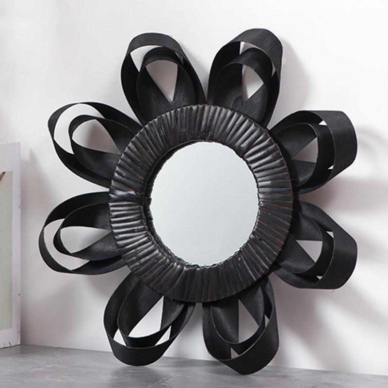 

Богемне косметичне дзеркало. Кругле дзеркало. Декоративне дзеркало з соломи ручної роботи.