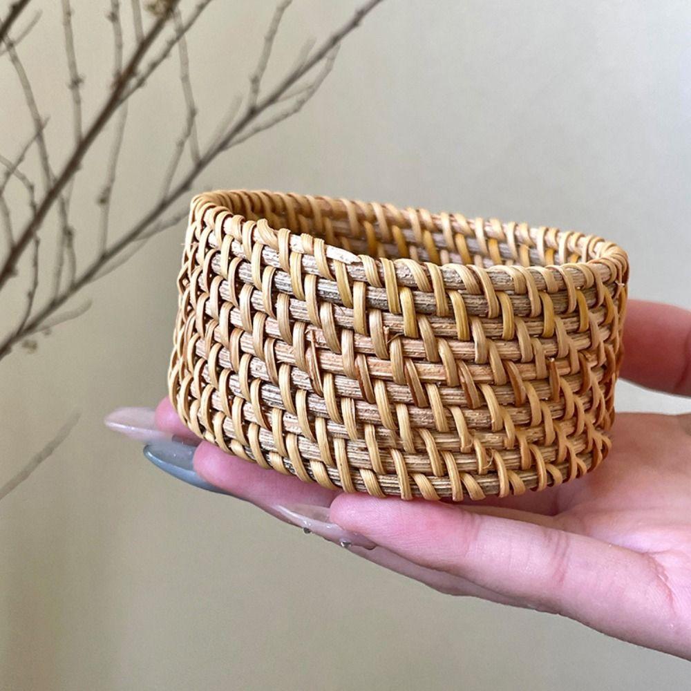 Vintage Ethnic Style Bangle Classic Bohemian Braided Bracelet Rattan Woven Bracelet  Vacation