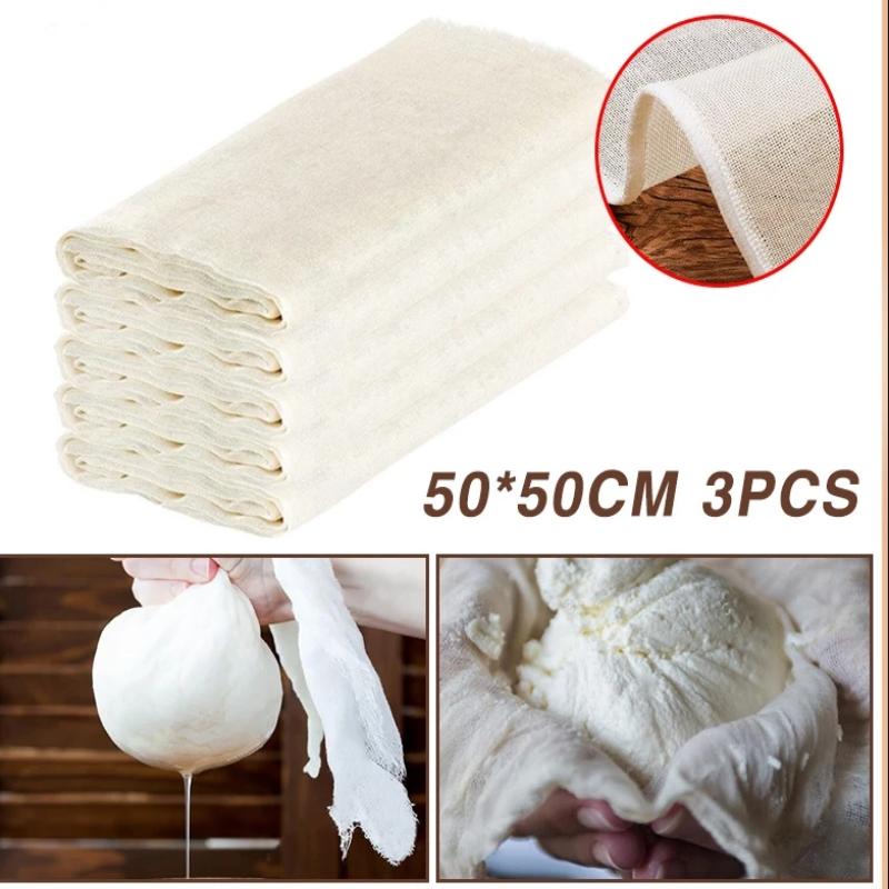 3/1Pcs/bag Cotton Filter Cloth Food Grade Reusable Cheese Cloth For Soy Milk Coffee Straining