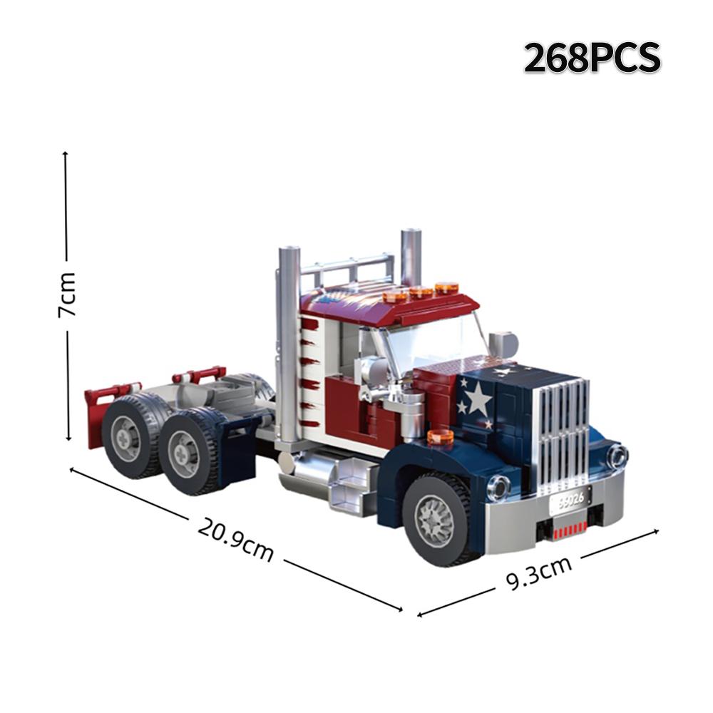 

City Vehicle SUV Block Set - Fire Truck, Police Car & Container Trailer 3D Model Set, DIY Urban Rescue Scene, STEM Learning Gift in bag