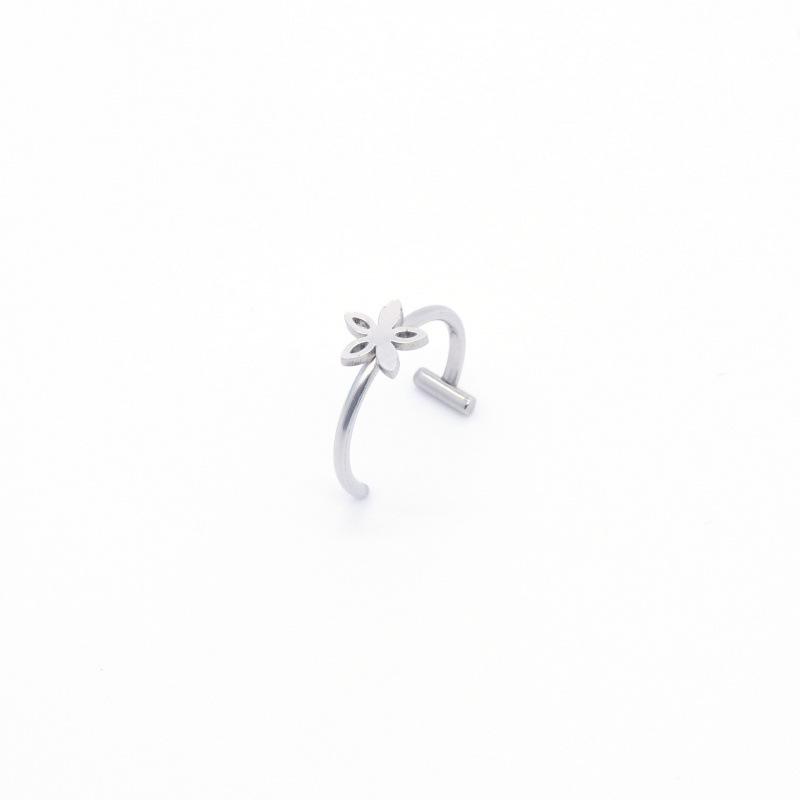 

Titanium Steel Non-Piercing Lip Ring - Fashionable Fake Lip Stud Clip for Clubbing