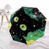 1pc Cartoon Star Cat Automatic Open/CloseUmbrella-CuteUmbrella with Cute Design, Portable 3-Fold Compact Umbrella for Men & Women, Valentine