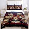 3pcs Anime Teddy Bear Bedding Set - Includes One Quilt Cover and Two Pillowcases (No Core) - Perfect for Bedroom and Guest Room Decoration,