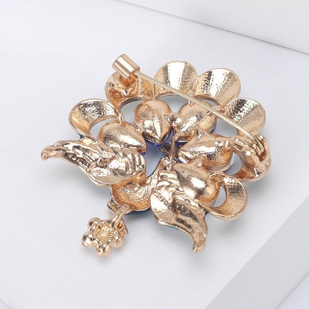 Sparkling Peacock Zircon Brooch Colored Peacock Clothing Decoration Peacock Rhinestone Brooch Jewelry Gift Animal Crystal Pin