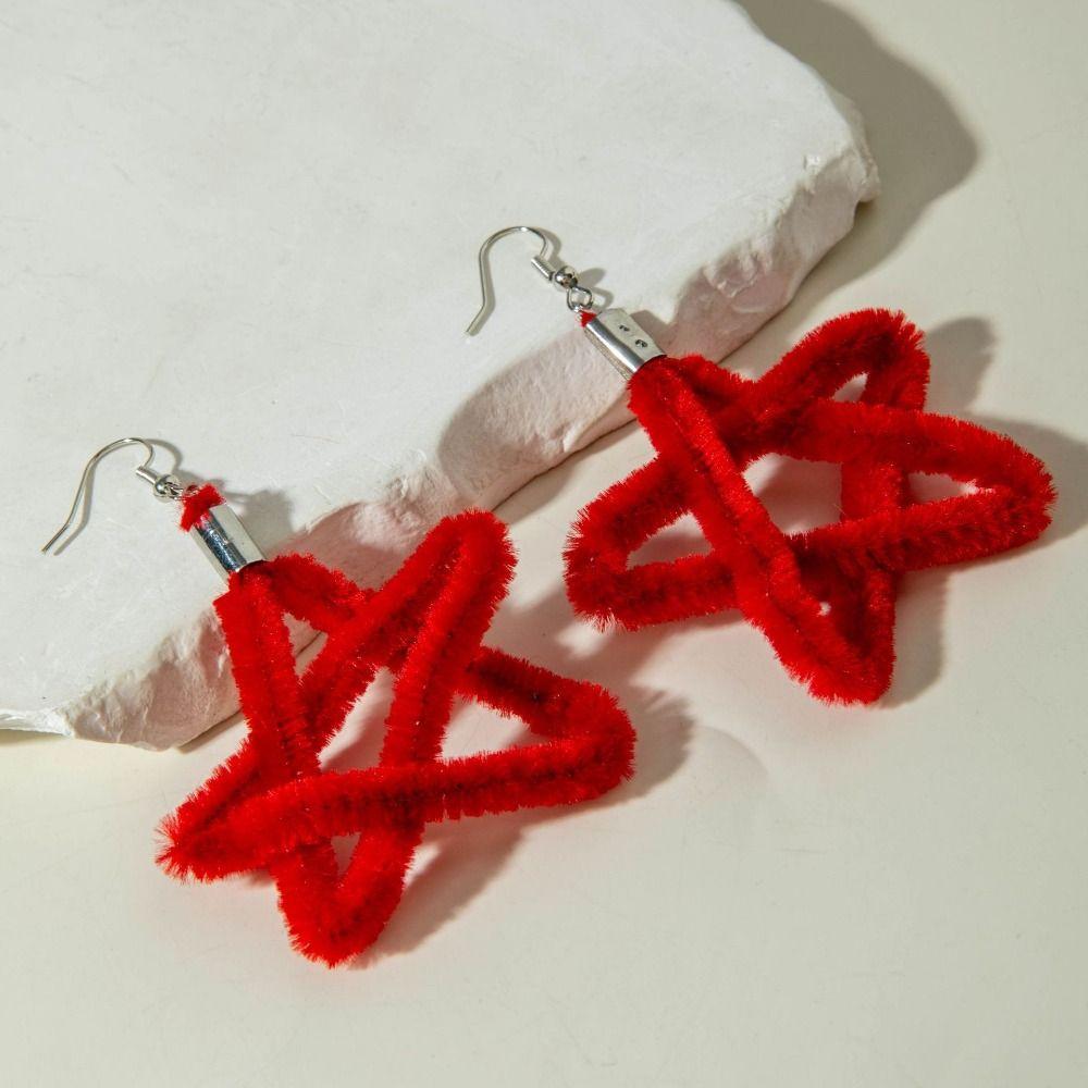 Bowknot Wine Red Bow Drop Earrings Pearl New Year Earrings Elegant Red Velvet Bow Earrings Girl