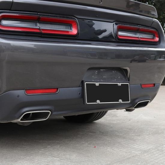 Rear Fog Light Frame Lamp Trim Accessories for Dodge Challenger 15+ Carbon Fiber
