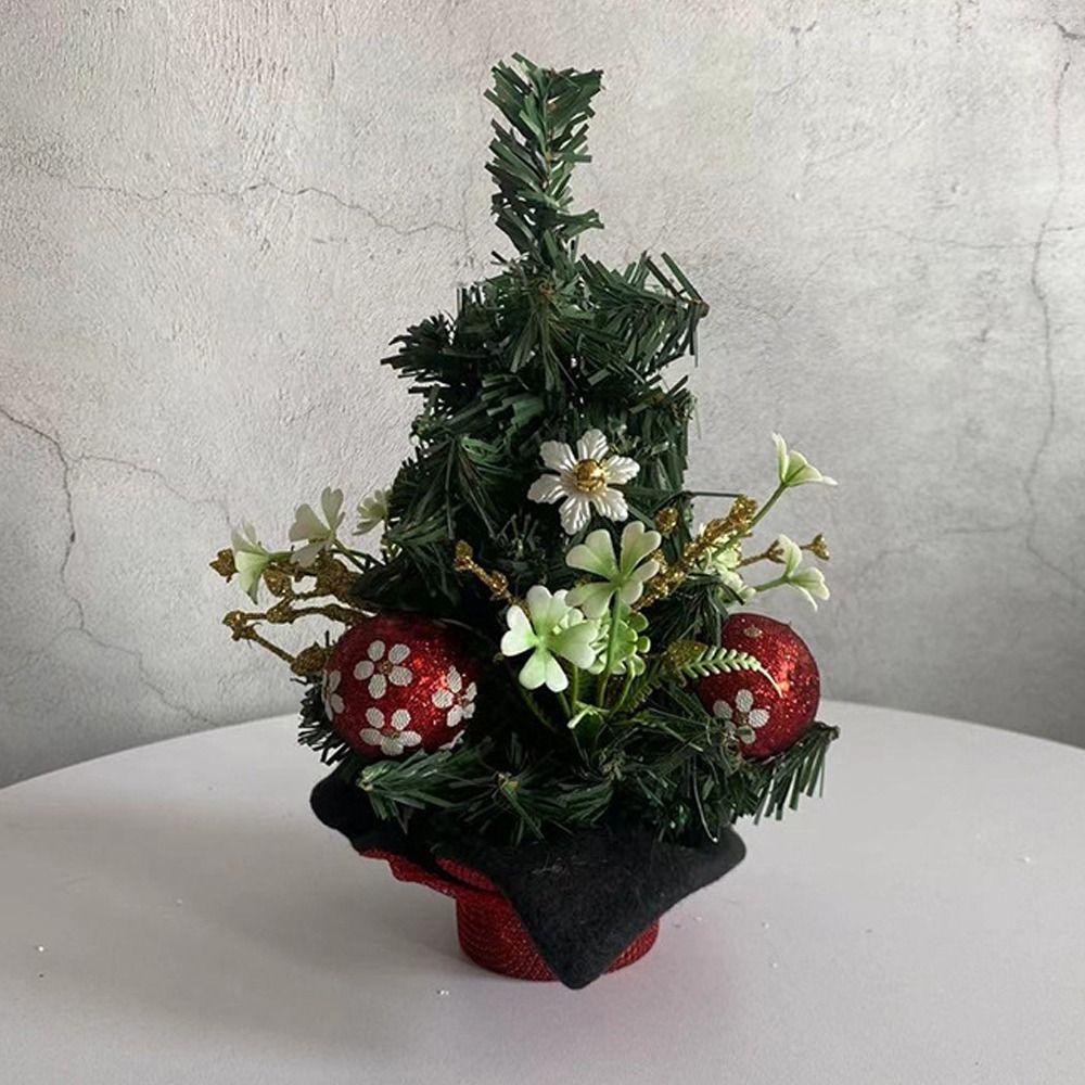 Festival Christmas  Small Tree 25cm Xmas Pine Tree Mini Artificial Christmas Tree  Party Favors