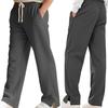 2026 New Style European Loose-Fitting New Style Casual Straight Knitted Ribbed Outdoor Date and Sport Pants European Size