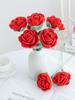 Rose Finish Product Outdoor Garden Arch Wedding Bridal Bouquet Home Bonsai Party Gift Box Artificial Handmade Crochet