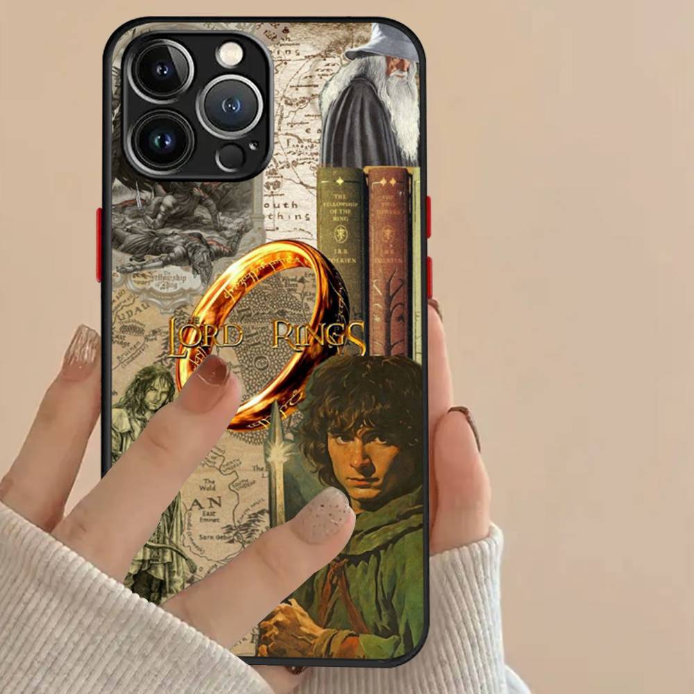 Movie The L-Lord R-Rings For iPhone 16 15 14 11 12 13 Mini Pro Max X XR XS Phone Case Shockproof Frosted