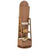 360° drehbarer Schmuckschrank, 1655 mm hoch, Ganzkörperspiegel mit Stauraum, Stehender drehbarer Schmuckschrank-Organizer, Abschließbar mit 2 Schlüsseln,