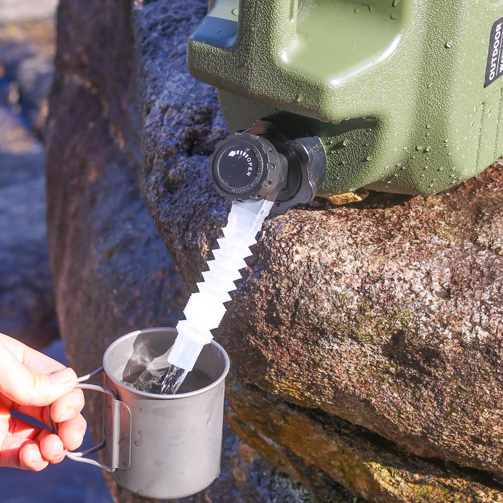 12/13L Outdoor Water Tank Dispenser With Faucet One Key Switch Auto Electric Water Pump Camping Water Bin Camping Water Bag