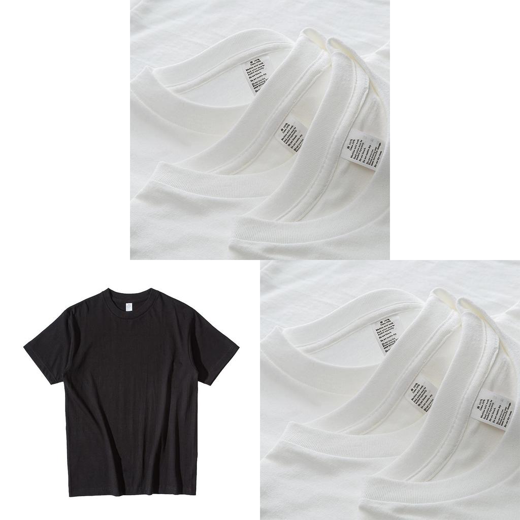 Tshirt With Round Neck Short Sleeve Cotton Thick Fabric For Men And Women