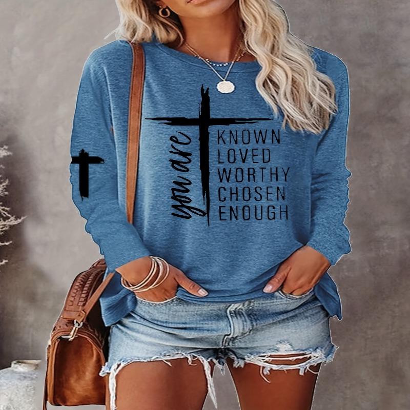 Women's Long Sleeve T-Shirt Casual Round Neck