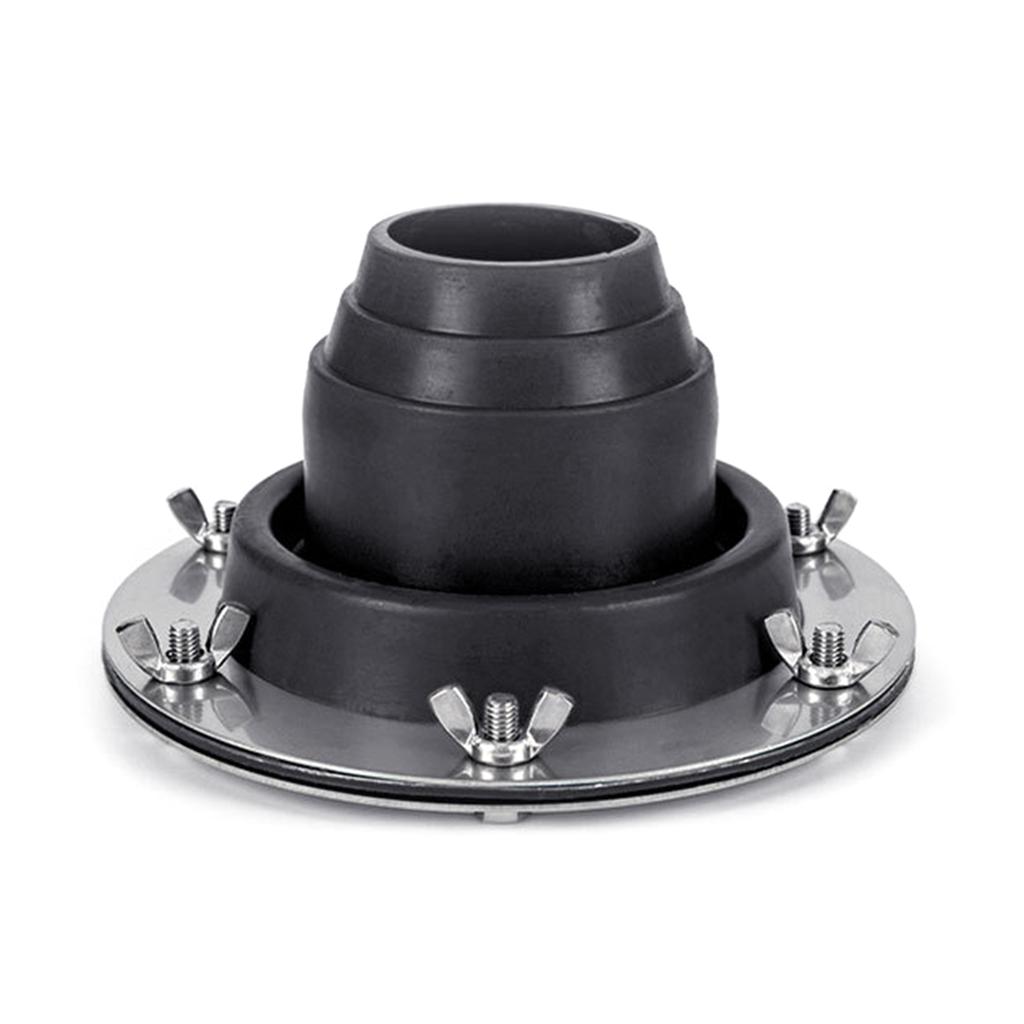 Fire Resistant Silicone Stove Jack with Stainless Steel Rings For Tent Chimney Pipe Vent Fire Resistant Round Hole Base