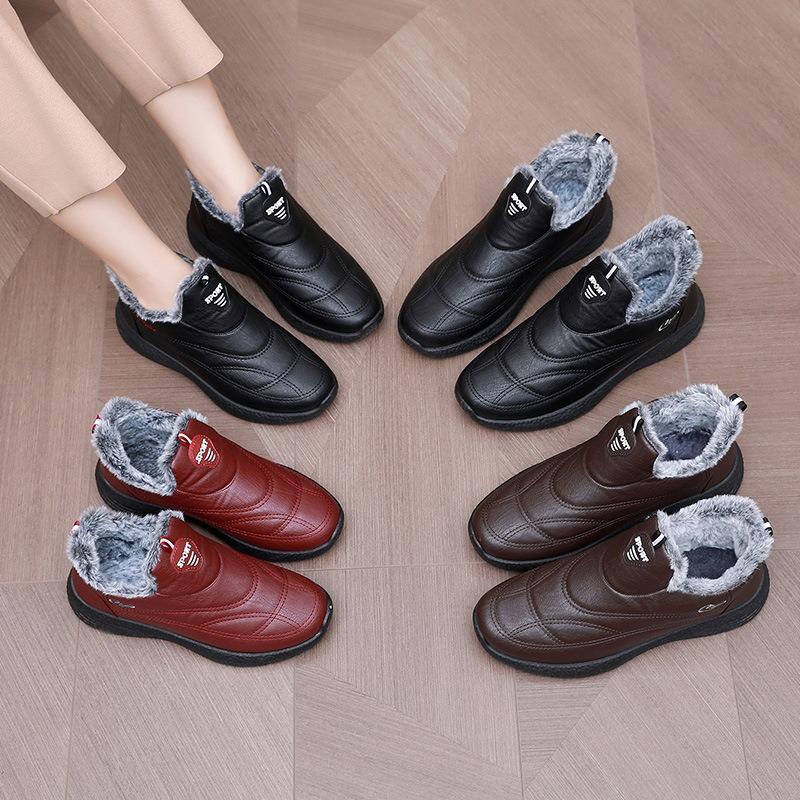 Old Beijing Winter Cotton Shoes Waterproof and Non-slip Velvet Warm Men's and Women's Cotton Boots Soft Sole Soft Surface Medium and Old Cotton Shoes