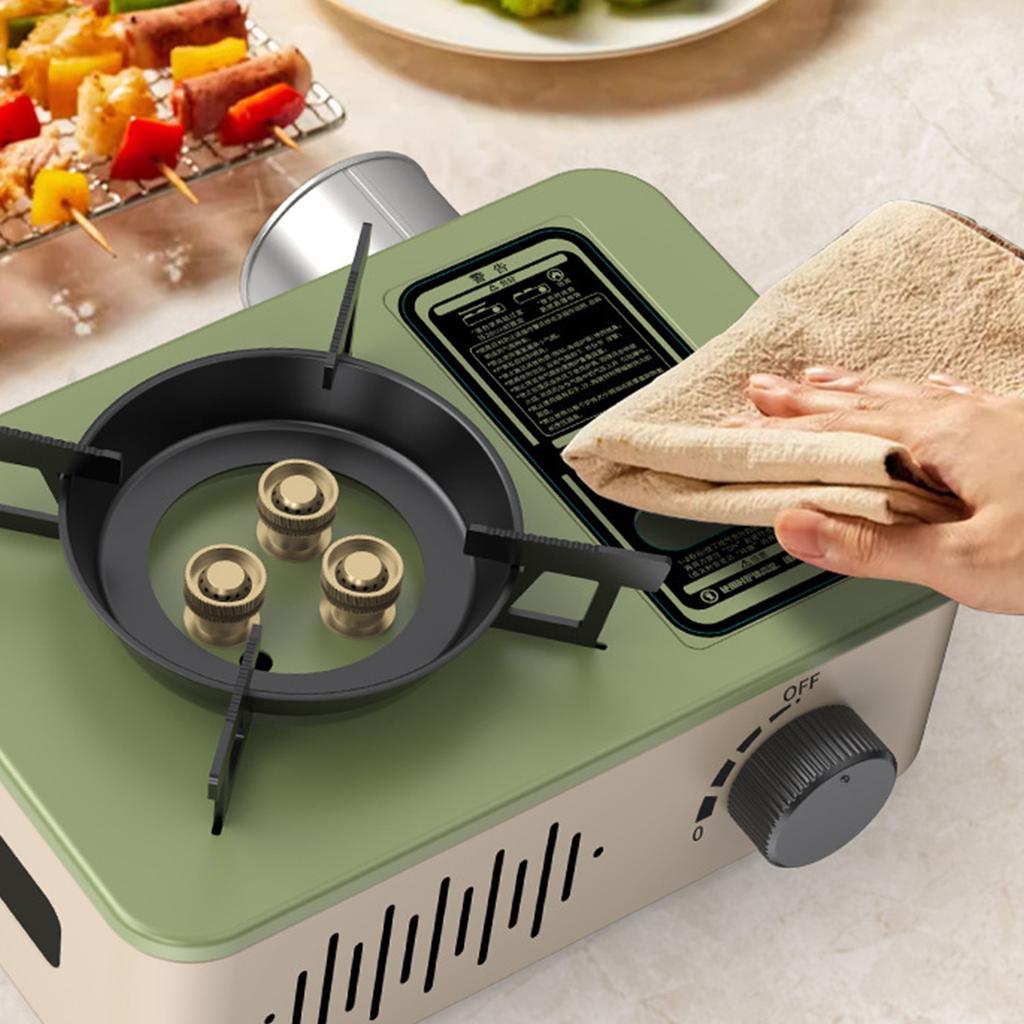 Portable 3-Burner Camping Gas Stove, Compact Foldable Outdoor Stove for BBQ and Camping