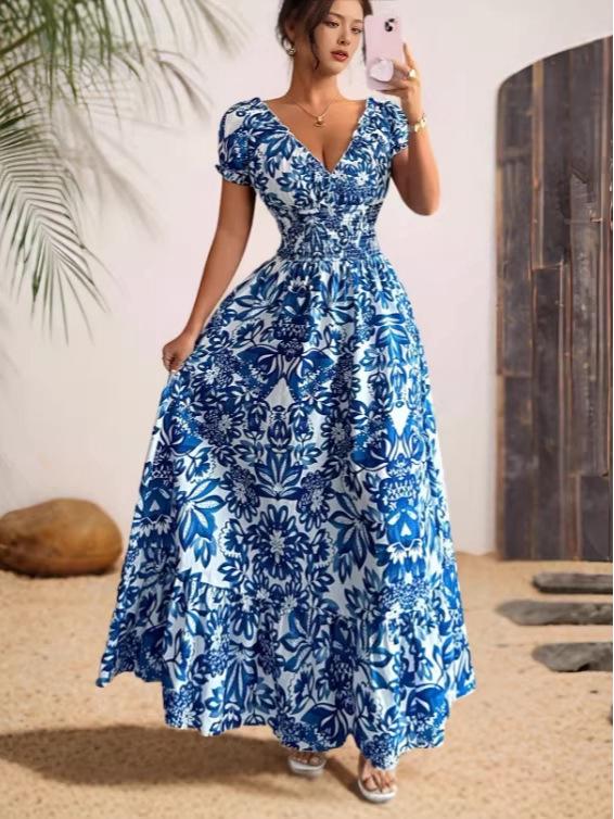 Elegant Summer Long Dress - European & American Style Women's Clothing