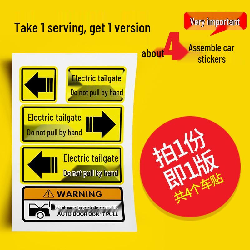 Honda Odyssey Automatic Door Warning Stickers - GL8 Elysion Electric Door Decoratives