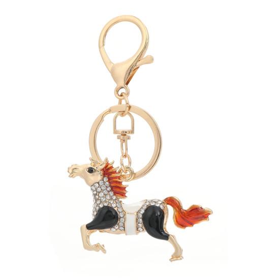 Year of Horse Keychain 2026 Horse Year Pendant Metal Carving Good Luck Charm Key Chain Bags Backpacks Decoration