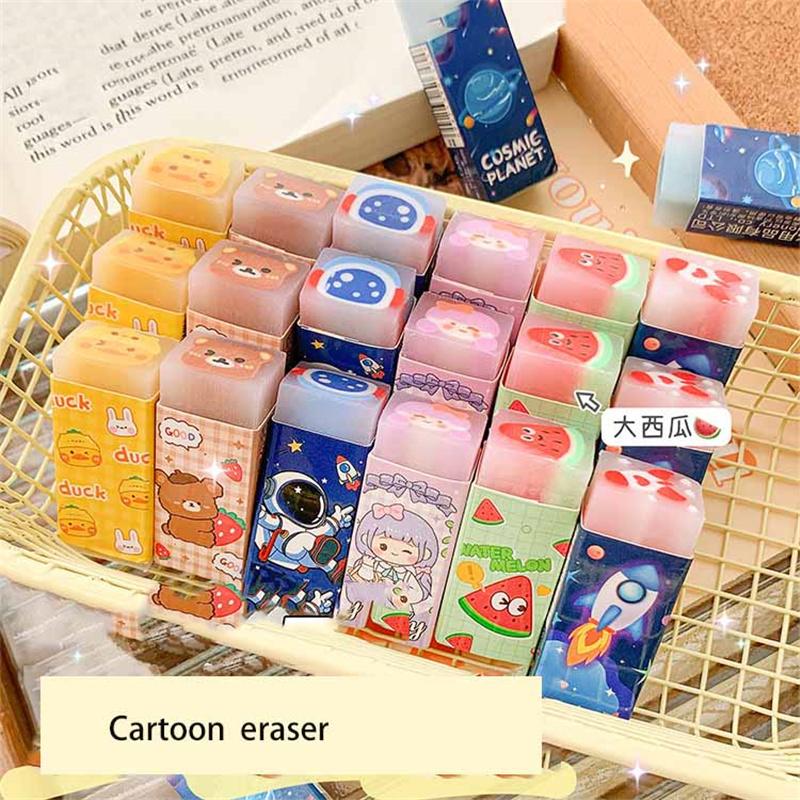 1/4/8 st söta tecknade suddgummin hållbara smörgåssuddgummin ritkul priser och brevpapper skola kontorsmaterial