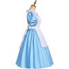 (XXL) Alice in Wonderland Lolita Costume | Blue Maid Apron Dress with Hairband | Princess Uniform for Halloween & Cosplay