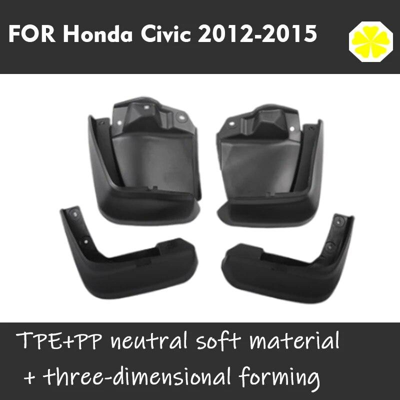 Mudflaps FOR Honda Civiv 2012-2015 Mudguards Fender Mud Flap Guard Splash Car Accessories Auto Styline Front  Rear 4pcs