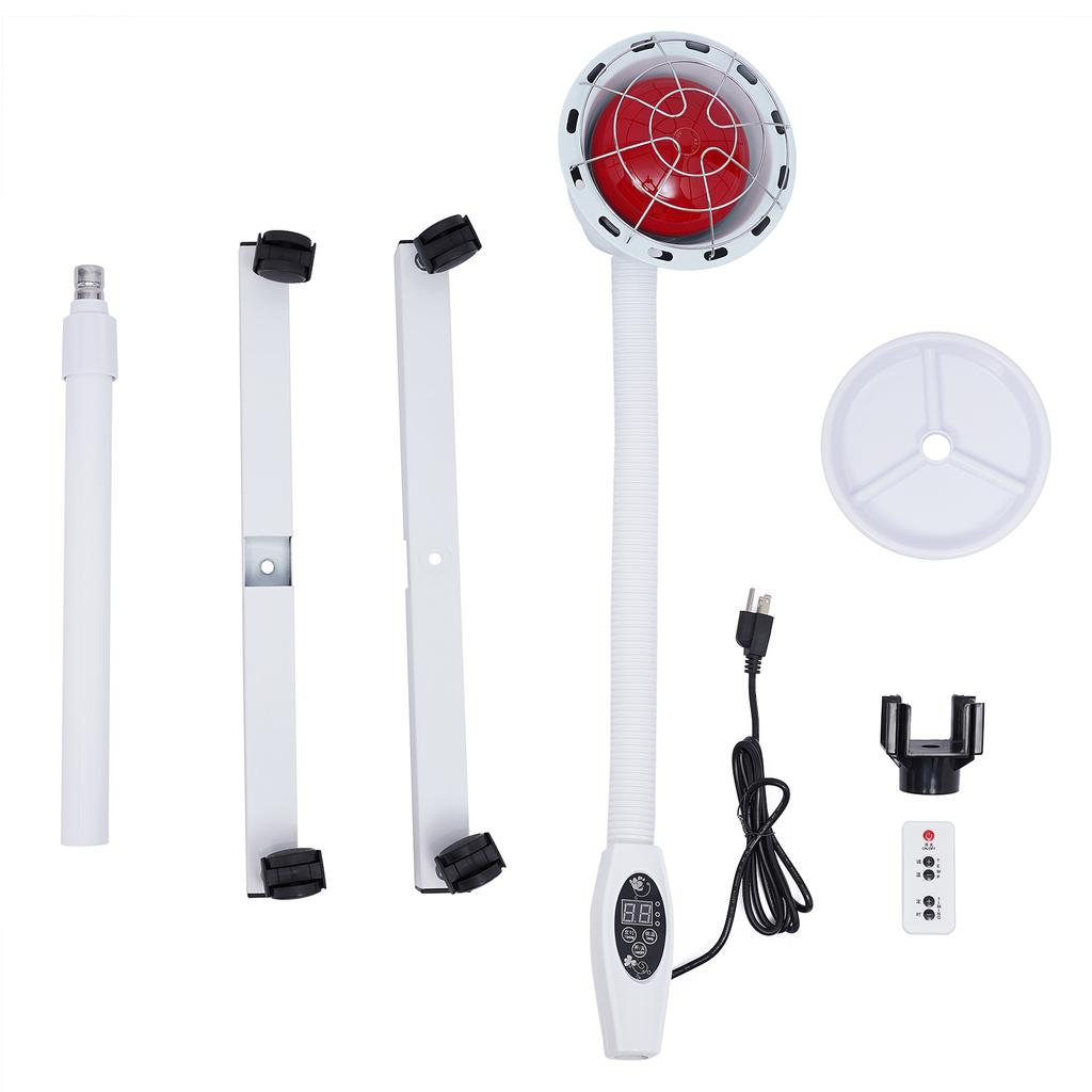 275W Near Infrared Lamp Red Light,with Flexible Arm and Remove Control Standing Lamp Adjustable Height Red Light Set