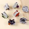 Bamboo Yao Halloween Pumpkin Bat Hair Claw Clip – Women's Autumn & Winter Jewelry