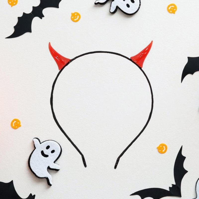 Devil Horns Headbands Personality Party Headpiece Halloween Children Headwear for Costume and Daily Wear