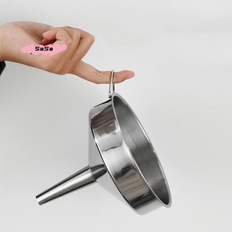 1Pc Wide Mouth Metal Funnel for Canning Kitchen Accessories Metal Pouring Funnel for Oil Wine Beer Bar Flask Funnel