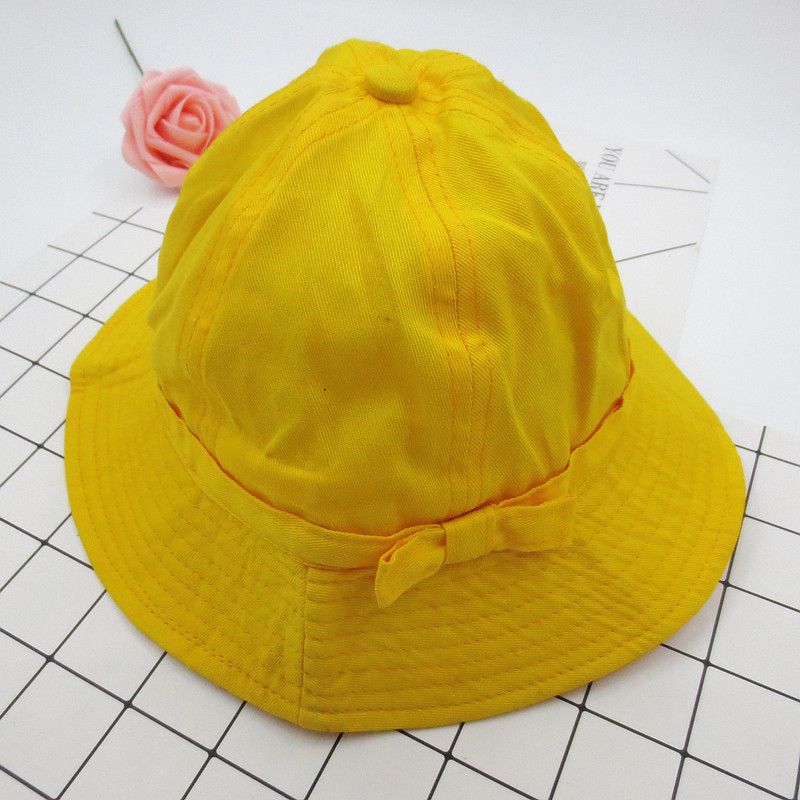 

Yellow Cap Japanese Style Light Board Corduroy Bucket Hat Simple Korean Style Foldable Sun-Shade Fisherman Hat Tide Adult Cap YF Bow: yellow (Cotton) M(56-58cm)