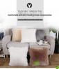Modern Solid Color Faux Wool Fur Plush Cushion Pillow