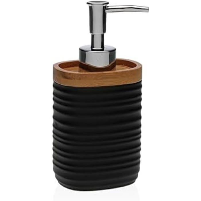 Distributeur De Savon - VERSA - Multicolore - Résine Bambou - ABS - 9,6x7,6x18,4 Cm