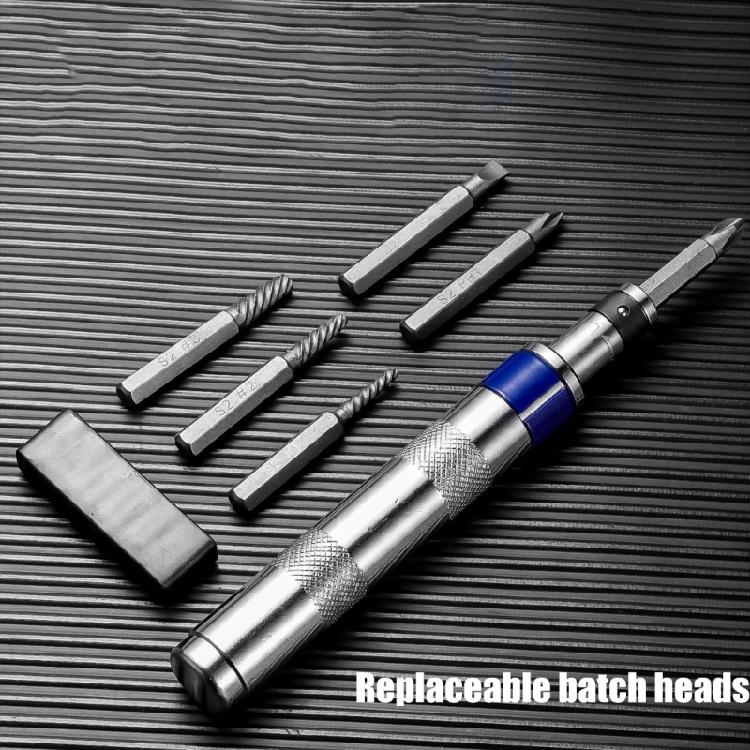 Multipurpose Impact Screwdriver Kit Reversible Head Steel Construction Tool For Various Repair Tasks