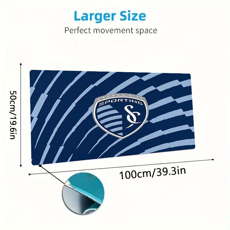 Sporting Kansas City Large Size Mouse Pad Large Gaming Table Cushion Non-slip Laptop Tablet Big Mousepad XXL Mat Mini PC Playmat With Lock edge