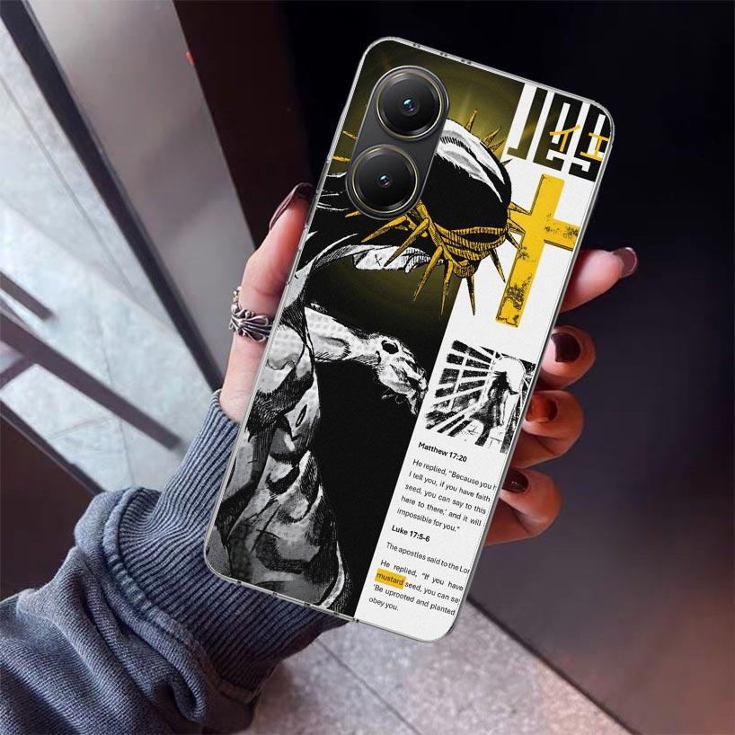 Son Of God Jesus Cross Holy Light Phone Case For Xiaomi Poco X7 X6 X5 Pro F7 Ultra Redmi 15C 15 13 13C 12 12C 10 10A 10C 9 9A 9C
