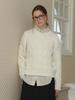 CLUNY Alpaca Twist Cable Knit Sweater - Ivory