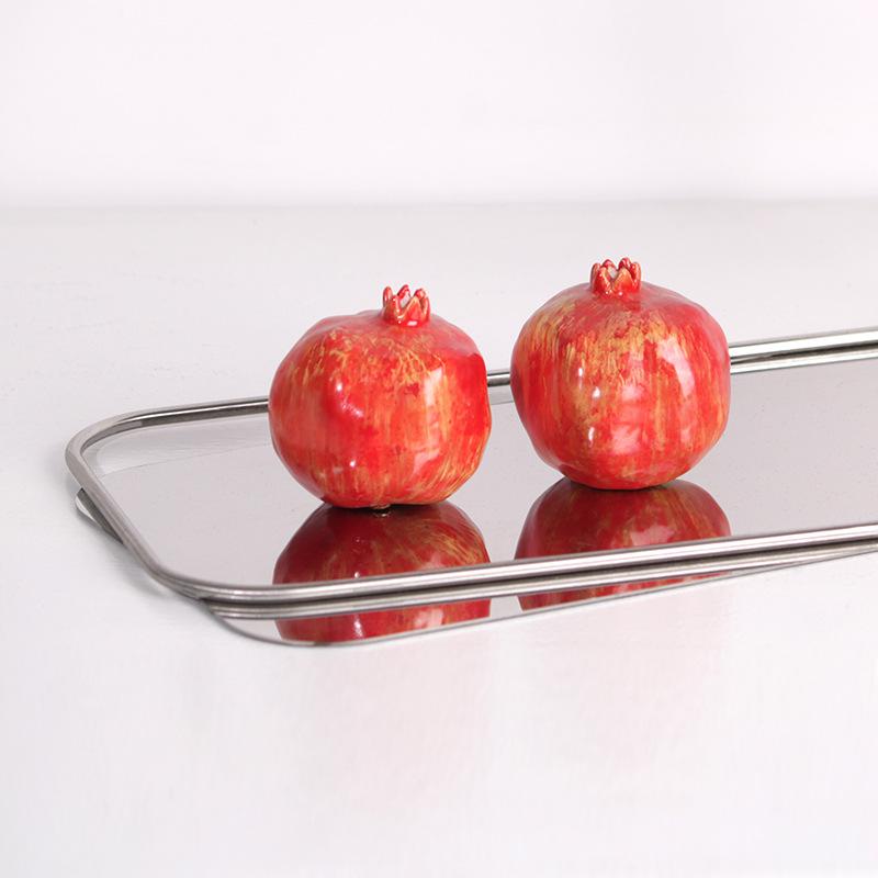 Modern Simple Creative Misaligned Tray Display Model House Sales Department Exhibition Hall Minimalist Rectangular Storage Tray Decoration