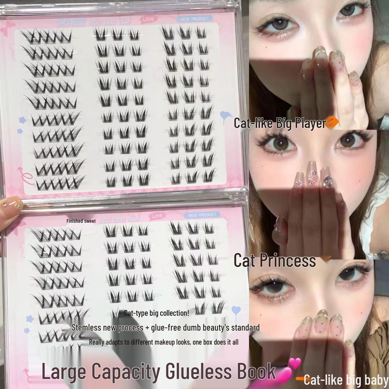 

Дуду Милый Кот Портрет Принцесса Ресницы: Натуральный, бесшовный пучок сказочных волос для нюдового макияжа - клей не требуется