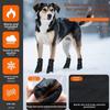 4pcs/set Reflective Waterproof Dog Shoes Warm Wound Recovery Boot  Medium Large Dogs