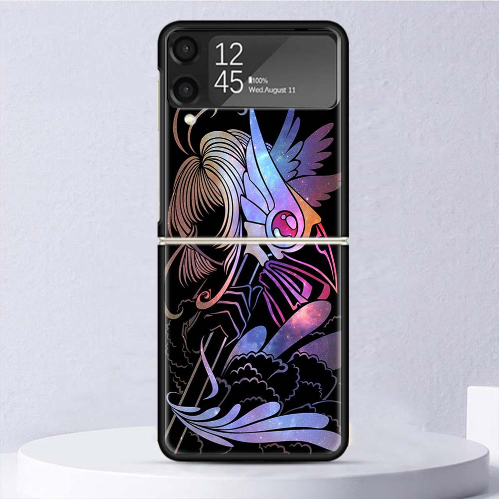 

Противоударный жесткий чехол CardCaptor Sakura Anime для Samsung Galaxy Z Flip 4 3 5G, чехол для телефона Z Flip3 Flip4, черный матовый чехол Samsung Z Flip 3 5G