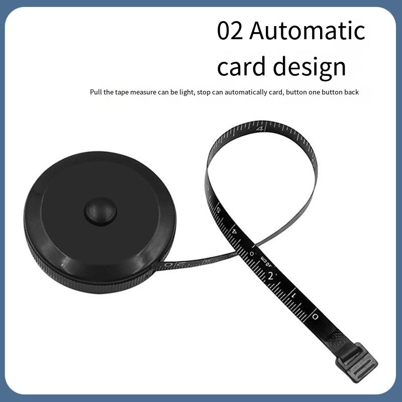1PC Schwarz-Weiß-Maßband Messen Kleidung Messen Geschenk Maßband Mini Maßband Automatische Teleskop