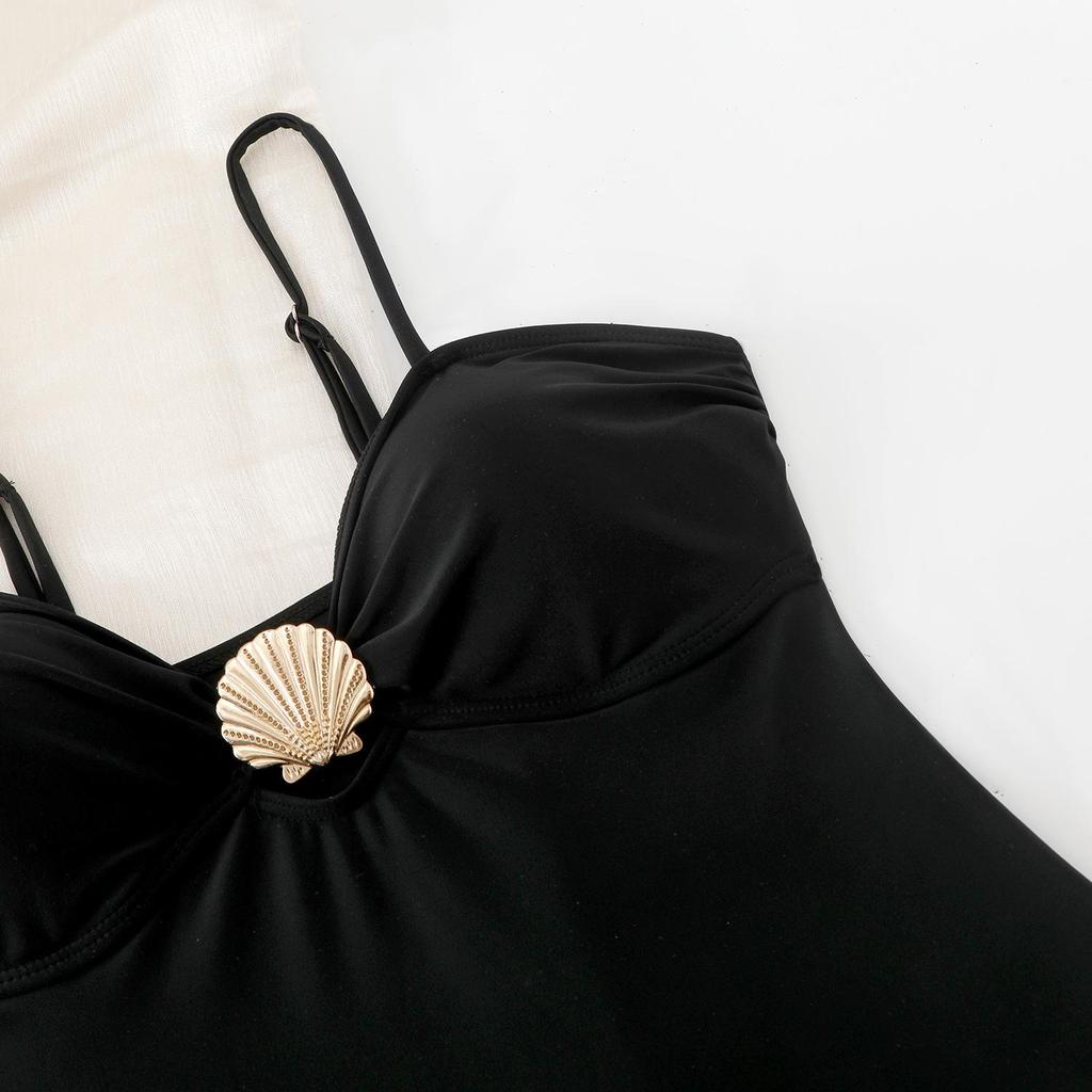 2026 European American Women's Strappy Sexy Slimming One-Piece Swimsuit Bikini.