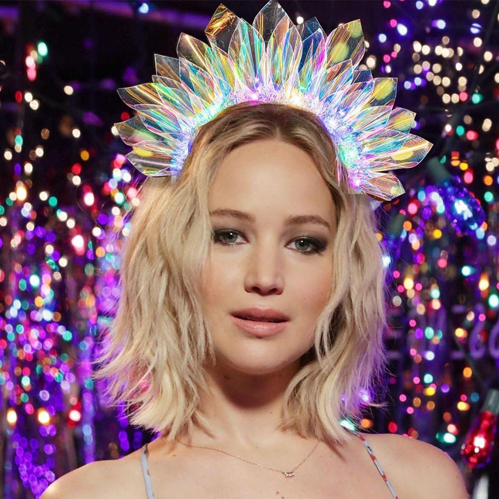 Light Up Sun Headband for Nightclub Party Festival Halloween Costume Cosplay