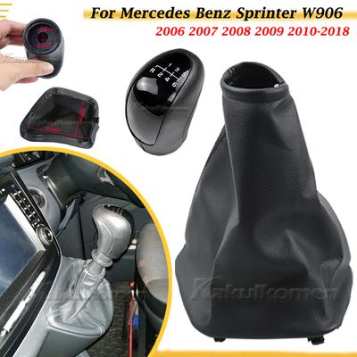 For Mercedes Benz Sprinter W906 2006 2007 2008-2018 LHD Car Hand Speed Ball Gear Shift Knob Lever Leather Gaiter Boot Cover