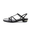 HIMIKO/Himiko/Pointed Toe T-Strap Sandals/651213 Black 230