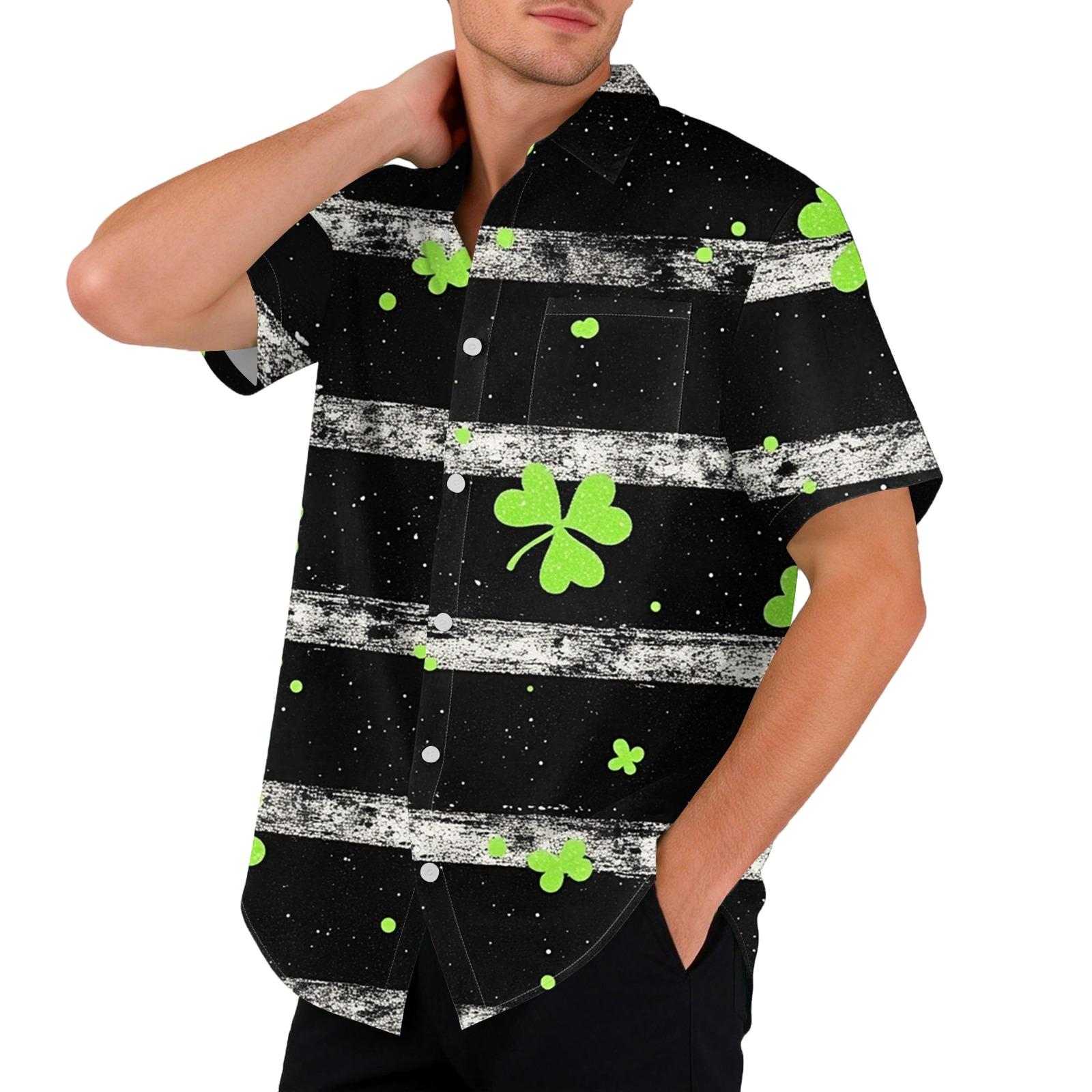 

Men s loose and casual flag-print T-shirt, short sleeve shirt XXL