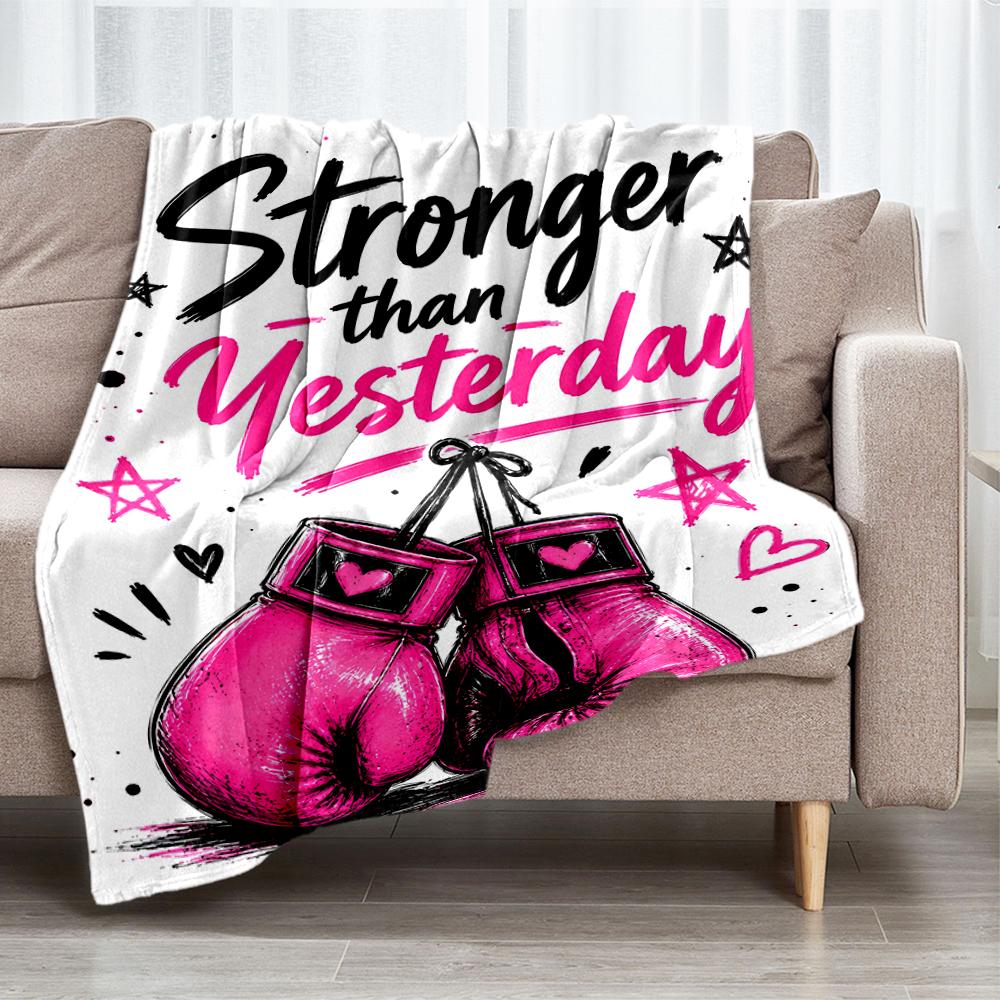 Boxing Theme Printed Blanket - Perfect for Couch, Bed, Travel & Outdoor Use | Machine Washable, Cozy & Durable.
